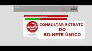 VER EXTRATO DO BILHETE ÚNICO SPTRANS [upl. by Anrev895]