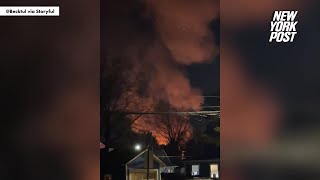 Video shows aftermath of Arlington Virginia home explosion [upl. by Alahcim]