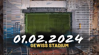 Gewiss Stadium il telaio della copertura della Curva Sud Morosini è quasi completato 😏🧱 [upl. by Alor]