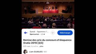 Le Doyen de la fac de droit de Strasbourg remercie Liam GUIGUES organisateur du concours d’éloquence [upl. by Lletnuahs]