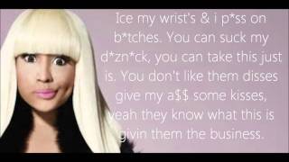 Stupid Hoe Clean Nicki Minaj Lyrics [upl. by Acnaiv]