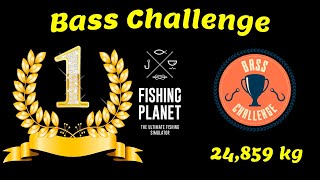 Fishing Planet  Bass Challenge  Everglades 1 place 24859 kg Sunny 21°C 18°C [upl. by Cesaria]