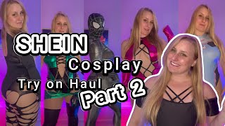 SHEIN has cosplays now Try On PART 2 Tight bodysuit costumes [upl. by Lenahtan]