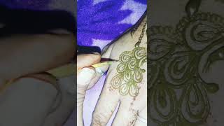 New back hand peacock mehndi design youtube shortvideo trending design [upl. by Yssak619]