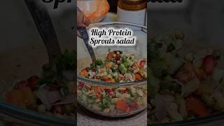 High Protein sprouts salad 🥗 proteinsalad gym gymlover delicious asmr fitness health food [upl. by Eldrida]