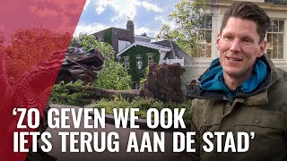 Houtsculpturen van bomen te zien op plek waar ze zijn omgewaaid [upl. by Nhepets]