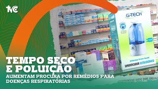 Tempo seco e poluição aumentam procura por remédios para doenças respiratórias [upl. by Xer]