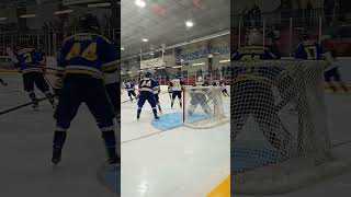 Dunnville Mudcats goal vs Dundas Blues 101024 Junior C hockey [upl. by Eirrol]