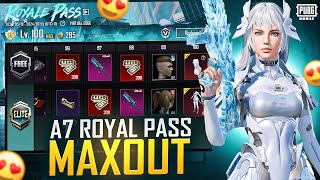 😱NEW A7 ROYAL PASS WITH FREE UPGRADE GUN AND MATERIALS [upl. by Yetnom808]