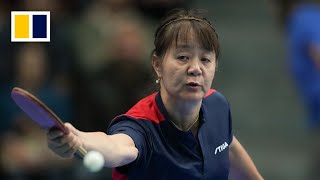 Table tennis player makes Olympic debut at age 58 [upl. by Pietro]