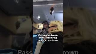 Passengers thrown from seats during extreme turbulence on Scandinavian Airlines flight shorts [upl. by Anahsit]