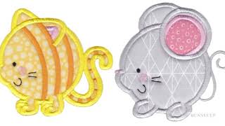 Round Animals Applique Embroidery Designs video [upl. by Dazhehs]