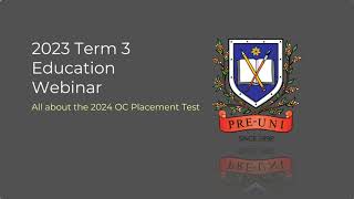 2023 Term 3 Opportunity Class Placement Test Information Webinar [upl. by Aicil]