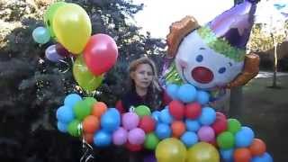 DECORACION CON GLOBOS INFANTIL PAYASO POR GRACIELA NOEMI SANABRIA 707 EVENTOS 4 [upl. by Rodnas]