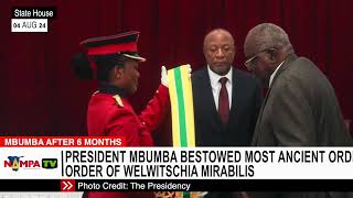 President Mbumba bestowed most ancient order of Welwitschia Mirabilis [upl. by Hanala]