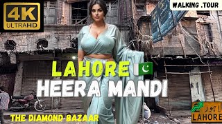 4KHeeramandi walking tour The Diamond Bazaar Real Heera Mandi from Netflix series 4k [upl. by Nerrual]