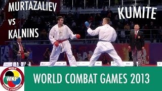 Karate Mens Kumite 60kg MURTAZALIEV vs KALNINS World Combat Games 2013  WORLD KARATE FEDERATION [upl. by Birch18]