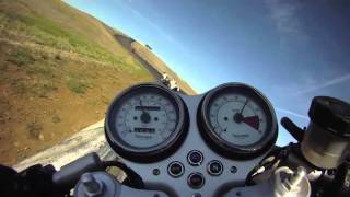 Triumph Thruxton Cafe Racer GoPro [upl. by Atikram629]