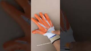 How to test cut resistant glovesAnti cut level 5 PU coated glovestesting [upl. by Zeta]