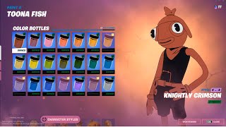 Where to find Knightly Crimson Toona Fish Paint in Fortnite [upl. by Anayad]