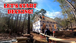 THE COMMUNITY COMES TOGETHER builds tiny house homesteading offgrid RV life RV living [upl. by Montano]