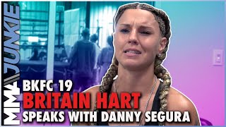 Britain Hart goes off on Jenny Savage open to give Paige VanZant a rematch  BKFC 19 [upl. by Akimrehs242]