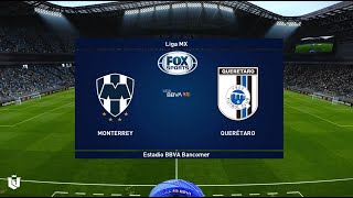 Monterrey vs Queretaro ● Liga Mx 2024 ● Gameplay Pes 2021 [upl. by Eisnil]