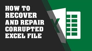 How to Recover and Repair Corrupted Excel File [upl. by Atillertse184]