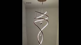 WOMO Spiral Foyer ChandelierWM2246 foyerdesign staircasedesign interiordesign homdecor [upl. by Kanal]