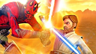 Kenobi amp Ventress vs Maul amp Savage 4K HDR  Star Wars The Clone Wars [upl. by Maurilla]