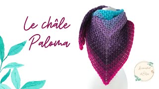 Comment réaliser un châle au crochet  Le châle Paloma [upl. by Amsirp479]