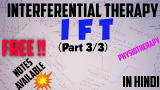 IFT  INTERFERENTIAL THERAPY  PHYSIOLOGICAL EFFECT  INDICATION  CONTRAINDICATION  PART 33 [upl. by Emsoc469]