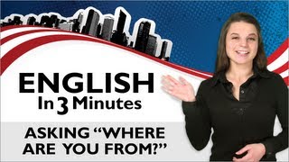 Learn English  Asking Where are you from [upl. by Assyla]