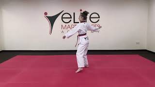 Poomsae 7 Step By Step Back View [upl. by Hildick946]