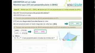 Maths Terminale S  Géométrie  Montrer quune droite est orthogonale à un plan 2 [upl. by Ario]