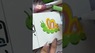 Immersive Drawing Butterfly Caterpillar Submit in the comment area what to draw tomorrowacrylicmar [upl. by Madlen]