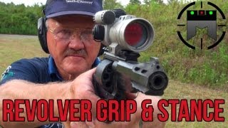 How to shoot a Revolver with world record shooter Jerry Miculek handgun grip amp stance [upl. by Ardnoed]