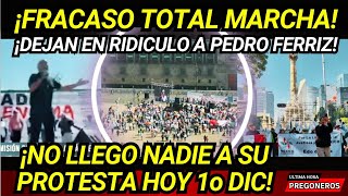 ¡FRACASO TOTAL MARCHA RIDICULO DE PEDRO FERRIZ NO LLEGO NADIE A SU PROTESTA EN ZOCALO Y ANGEL [upl. by Mae]