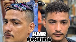 Straight to Curly Hair Transformation Hair perming and Hair curly Tutorials Smartsalon33 [upl. by Ahso]