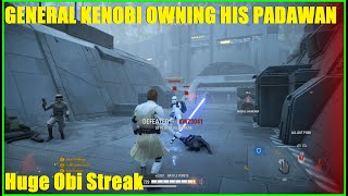 Star Wars Battlefront 2  Obi got bored on Tatoonie went to Endor for some action Obi slaughter [upl. by Yrahca389]