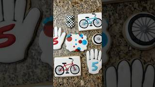 Fifth birthday bike party and “officially a handful” cookies baking bicycle five handful [upl. by Anitsirhc]