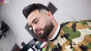 HAIRCUT TUTORIAL POMPADOUR DROP FADE [upl. by Oirom]