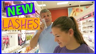 👀 DAD PICKS OUT NEW EYE LASHES 👀  VLOG [upl. by Anilac626]