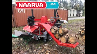 Naarva H60 hydraulisella nostopöydällä Naarva H60 with the hydraulic log lifter [upl. by Sirapal75]