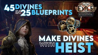 POE 325  Guide to make Divines with Heist [upl. by Rabma]