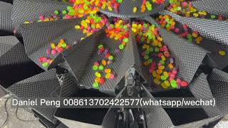 How to packing the gummy candy into zipper bag Candy Snack premade bag packing machine [upl. by Rhetta]