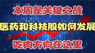 本周A股是关键之战，医药和科技股将如何发展？吃肉方向在这里！ [upl. by Ardnola80]