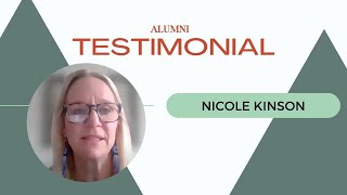 Alumni Testimonial  Nicole Kinson  MA Marriage amp Family Therapy [upl. by Rimhsak]