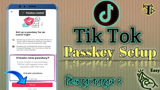 TikTok create passkey for login Login another device with passkey STD99 [upl. by Llewop554]