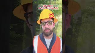 Newbie and chainsaw fails fail construction workers constructionfail workerfails adamrose [upl. by Schnell]